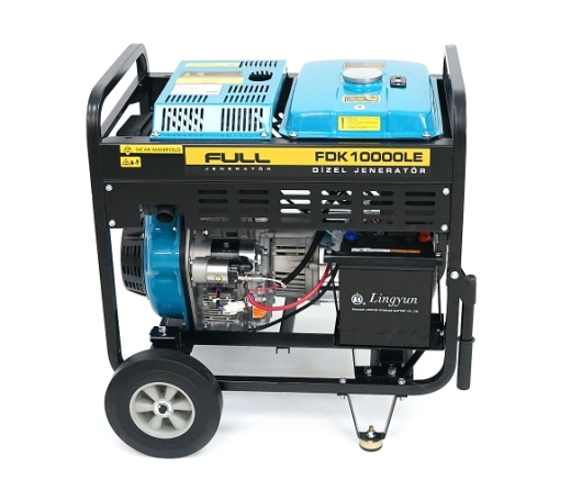 Дизельний генератор FULL FDK10000LE, 1-фазний 230V, 50Hz, 9.4kVA/7.5kW, бак 12,5 л, витрата 2 л/год, ручний/стартер, без АКБ (FDK10000LE) - 4
