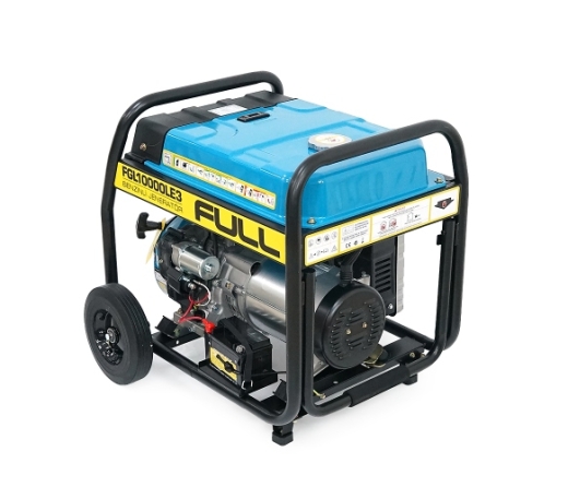 Генератор бензиновий FULL FGL10000LE3, 3-фазний 380/220V, 50Hz, 10kVA/8kW, бак 28 л, витрата 3 л/год, пуск: ручний/стартер (без АКБ), 87 кг (FGL10000LE3) - 2