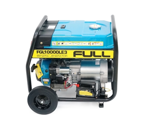 Генератор бензиновий FULL FGL10000LE3, 3-фазний 380/220V, 50Hz, 10kVA/8kW, бак 28 л, витрата 3 л/год, пуск: ручний/стартер (без АКБ), 87 кг (FGL10000LE3) - 3