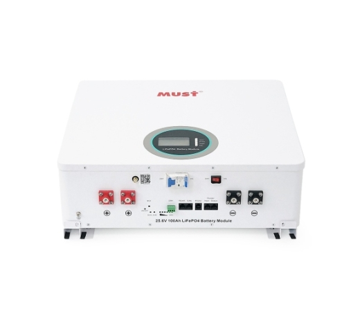 Акумуляторна батарея Must LiFePO4 25.6V 100Ah ( 450 x 400 x 140 ), 23kg, монтаж на стіну (LP16-24100) - 2