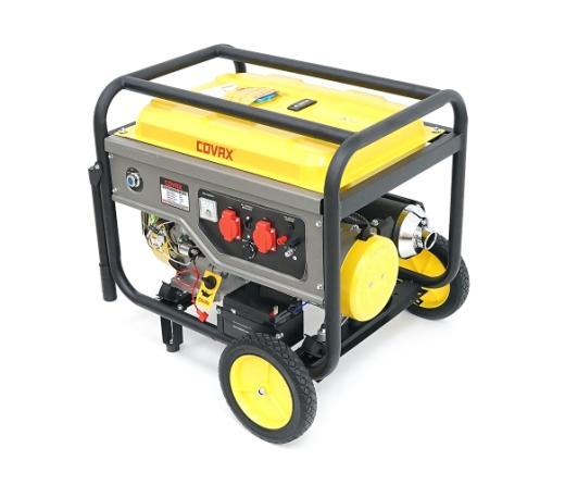 Генератор бензиновий COVAX CV10000LD-E2, 7.0kW, однофазний 220V, 50Hz, DC12V, 18HP, Recoil/Electric Starter, tank 25L, 705x550x570mm, 84kg (CV10000LD-E2) - 4