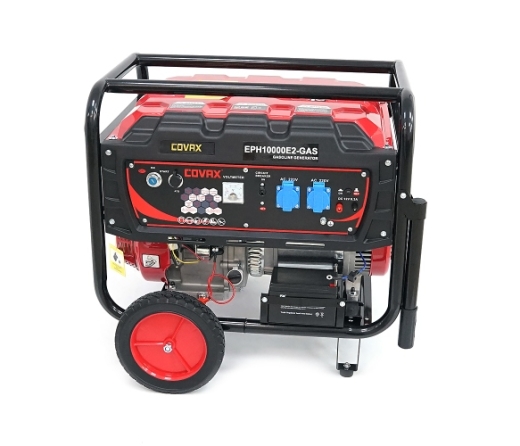 Генератор бензиновий COVAX EPH10000E2-GAS, 7.0kW, бензин/газ, однофазний 220V, 50Hz, DC12V, 18HP, Electric Starter, tank 25L, 690x535x555mm (EPH10000E2-GAS) - 4