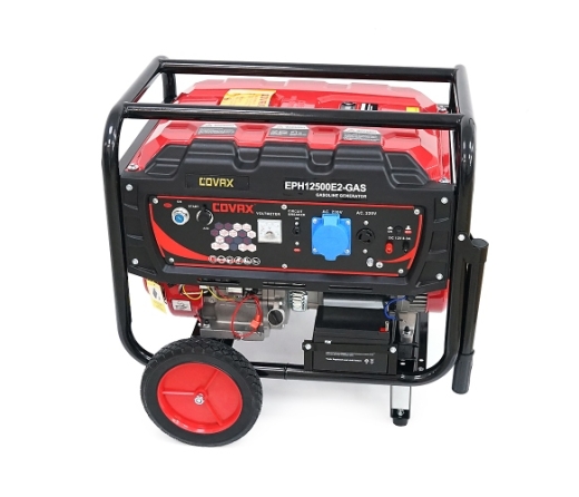 Генератор бензиновий COVAX EPH12500E2-GAS, 8.0kW, бензин/газ, однофазний 220V, 50Hz, DC12V, 18HP, Electric Starter, tank 25L, 705x560x570mm, 86kg (EPH12500E2-GAS) - 3