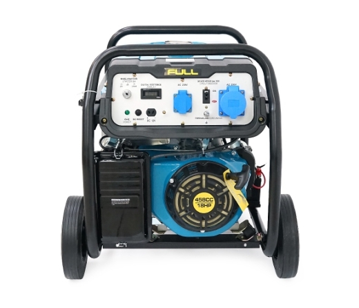 Генератор бензиновий FULL FGL 10000LE, 1-фазний 230V, 50Hz, 10kVA/8kW, бак 28 л, витрата 3 л/год, пуск: ручний/стартер (без АКБ), 96 кг (FGL 10000LE) - 4