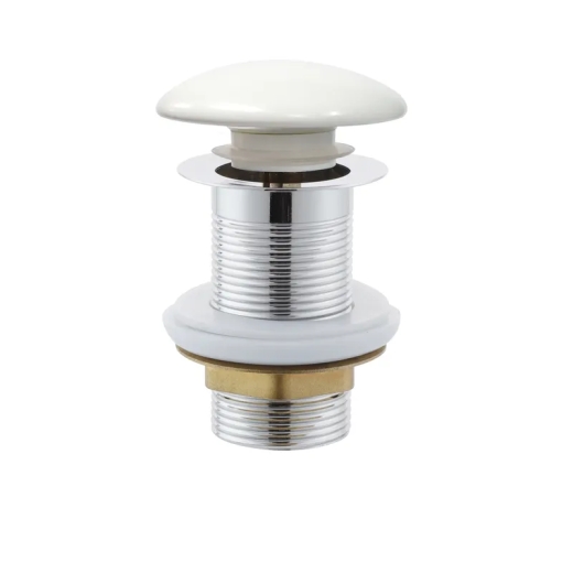 Донний клапан для раковини без переливу MIXXUS POP-UP-09 WHITE 1 1/4'' (СLICK-СLACK) (AC3567) - 1