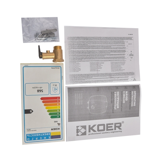 Водонагрівач "Під мийку" Koer KWH.E05-10VWU накопичувальний 10 л, мокрий тен 1,5 kW (EK0105) - 5