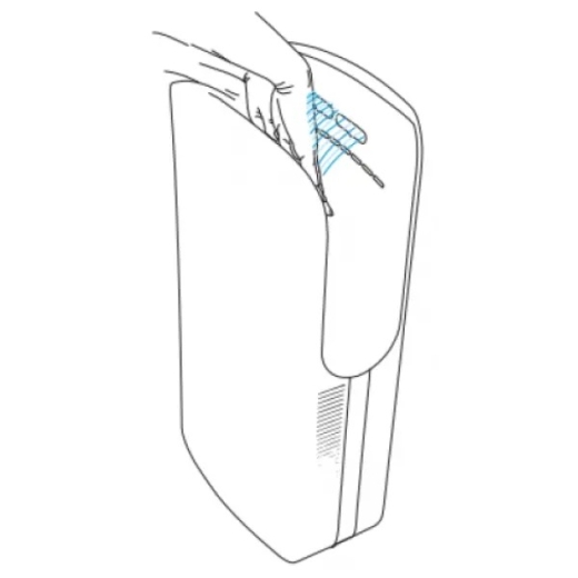 Сушарка для рук сатиновий пластик RAPID PW702 Satin - 12
