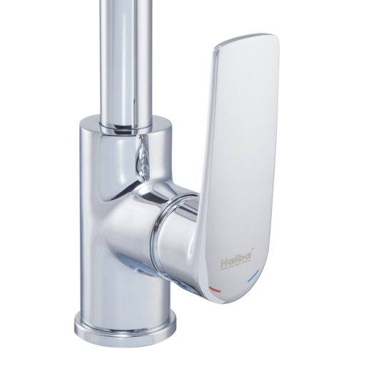 Змішувач для кухні Haiba TROYA 017 (NUT), високий, колір «Хром» (HB9662) - 4