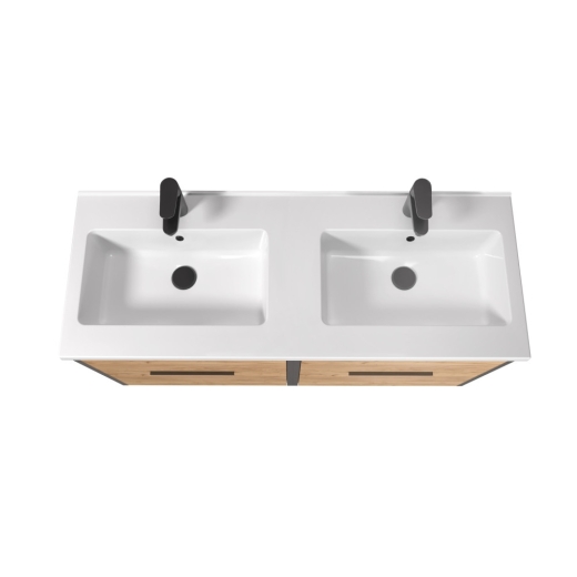 Тумба Мойдодир Line Craft 120-A DOUBLE з умивальником Rodeo 120x2 дуб крафт (00-0009426) - 3