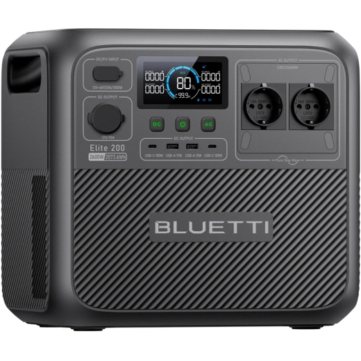 Зарядна станція Bluetti Elite 200 V2, 2600 Вт, 2073 Вт*год, електростанція для дому, UPS, ДБЖ, EU (EL200V2) - 1
