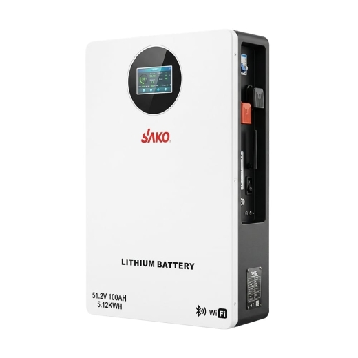 Гібридний інвертор Sako SUNON V 6.5KVA/6200W/48V+120A MPPT + Акумуляторна батарея літій-залізо-фосфатна 100А*год 51.2В 5120Вт*год SK-51.2V100Ah (42-00165+42-00177) - 4