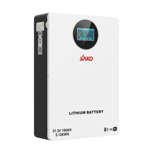 Гібридний інвертор Sako SUNON V 6.5KVA/6200W/48V+120A MPPT + Акумуляторна батарея літій-залізо-фосфатна 100А*год 51.2В 5120Вт*год SK-51.2V100Ah (42-00165+42-00177) - 5