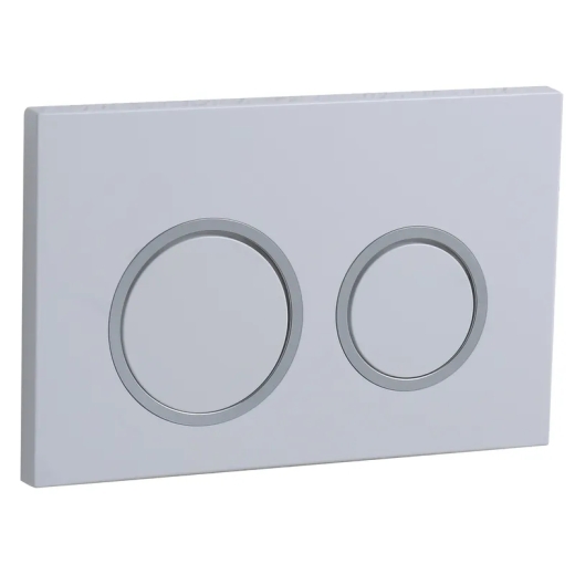 Панель змиву  KOER KT-0605-03 220x140x12mm біла, кругла кнопка (KR5316) - 1