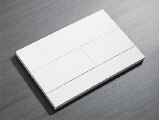 Панель змиву  KOER KT-0603-03 240x160x10mm біла, лінійна прямокутна кнопка (KR5318) - 5