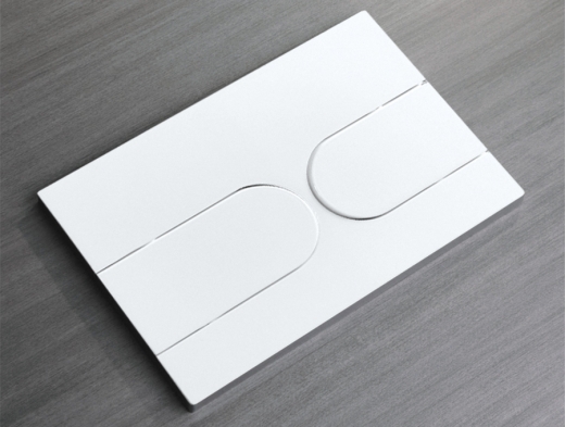 Панель змиву  KOER KT-0604-03 240x160x10mm біла, закруглена кнопка (KR5322) - 6