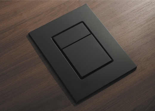 Панель змиву  KOER KT-0607-05 157x198x10mm чорна матова, прямокутна кнопка (KR5346) - 4