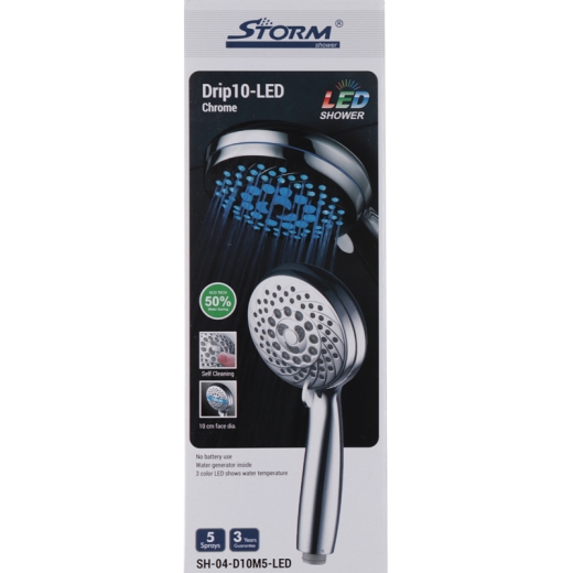 Лійка для душу KOER KP-0407-01 5 функцій з підсвічуванням ХРОМ (KR5411) - 3