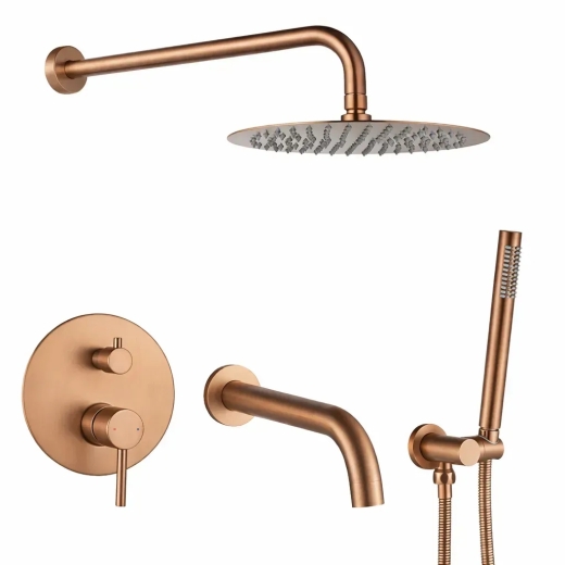 Душова система з виливом VBI MILANO BRUSHED COPPER для прихованого монтажу (VBI-050110BC) - 1