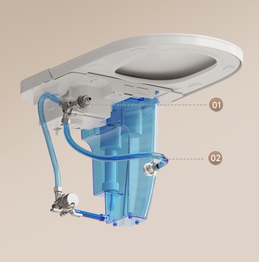 Напольный унитаз-биде KOER TB-0202 SMART с электронным управлением 680x405x455mm со встроенным бачком (KR6072) - 12