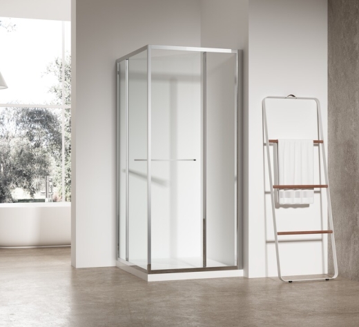 Душова кабіна без піддону правостороння KOER SR SC09 90x90x200 прозоре скло EASY CLEAN хром (KR5770) - 3