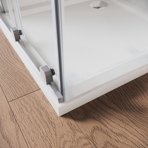 Двері у нішу розсувні Walk-In правосторонні KOER SR SD07 120x200 прозоре скло EASY CLEAN хром (KR5773) - 4