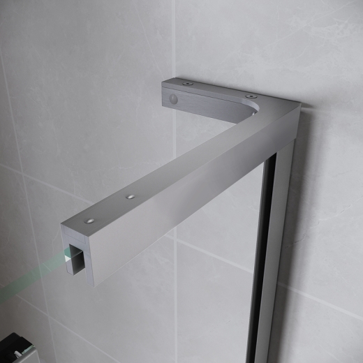 Двері у нішу розсувні Walk-In правосторонні KOER SR SD07 120x200 прозоре скло EASY CLEAN хром (KR5773) - 6