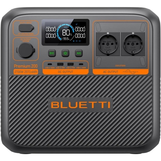 Зарядна станція Bluetti Premium 200 V2, 2700 Вт, 2073 Вт*год, електростанція для дому, UPS, ДБЖ, EU (PR200V2) - 2