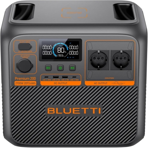 Зарядна станція Bluetti Premium 200 V2, 2700 Вт, 2073 Вт*год, електростанція для дому, UPS, ДБЖ, EU (PR200V2) - 3