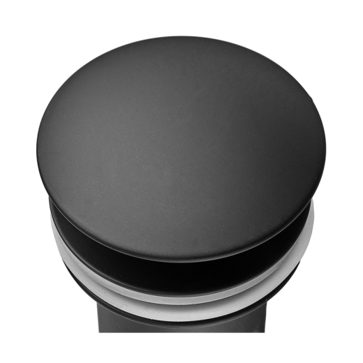 Донний клапан для раковини KOER PW-07-05 1 1/4'' з переливом автоматичний (СLICK-СLACK) (Колір чорний) (KR5785) - 4