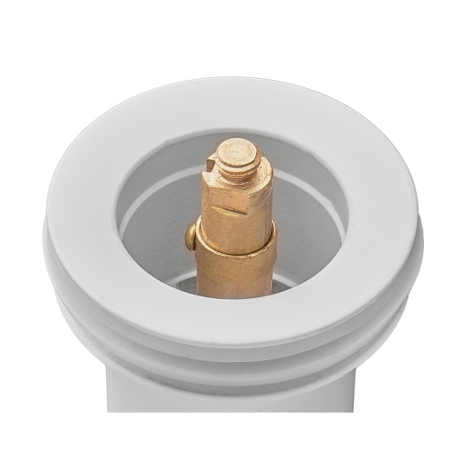 Донний клапан для раковини KOER PW-08-03 1 1/4'' без переливу автоматичний (СLICK-СLACK) (Колір білий) (KR5787) - 4