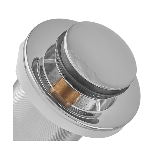 Донний клапан для раковини KOER PW-09-01 1 1/4'' з переливом автоматичний (СLICK-СLACK) (Колір хром) (KR5796) - 5