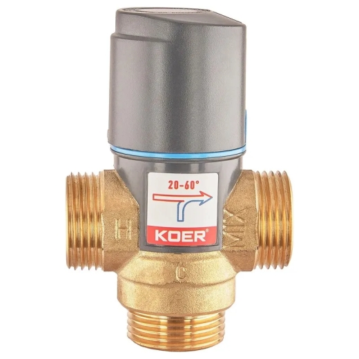 Термостатичний змішувальний клапан KOER KR.1268 1'' 20C-60C (KR5845) - 3
