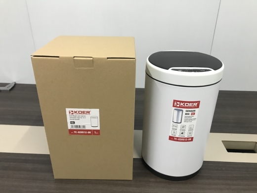 Кругле сенсорне відро для сміття KOER TC-020512-08 12 л (колір білий) (KR5936) - 4