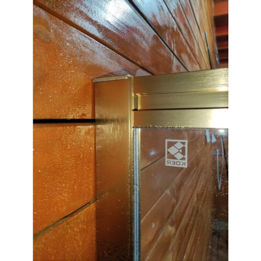 Розсувні скляні шторки на ванну KOER SR BS06-120x150-TR-12 прозоре скло EASY CLEAN 6 мм матове золото (KR5946) - 12