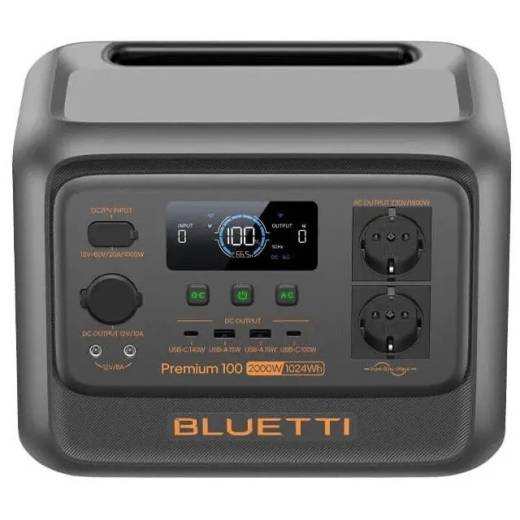 Зарядна станція Bluetti Premium 100 V2, 2000W, 1024Wh, UPS, ДБЖ (PR100V2) - 2