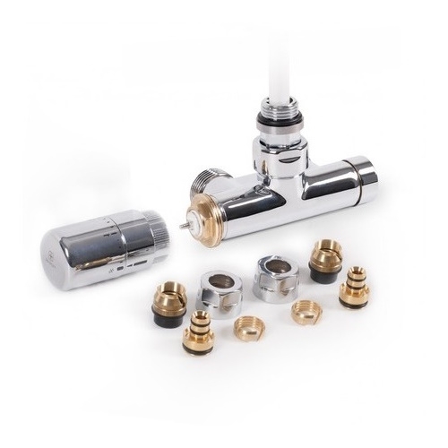 Набор вентилей термостатический угловой с погружной трубкой правый TERMA Set Of Valves хром WRZT5G6-CR - 1