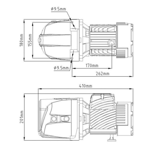 Насос поверхневий самовсмоктуючий Pumpman JET100 Нmax 43 м Qmax 3,6 куб.м 750 Вт CV029755 - 2