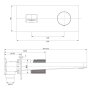 Смеситель для умывальника Omnires Contour скрытого монтажа, antracite (CT8015AT) - 4
