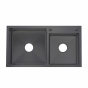 Мойка для кухни с двумя чашами Lidz Handmade H7843 Brushed Black PVD 3,0/1,0 мм (LDH7843BPVD45586) - 1