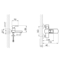Смеситель для ванны Lidz Wawel 006 c душевым гарнитуром White (LDWAW006WHI45398) - 2