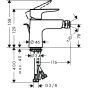 Cмеситель для биде Hansgrohe Talis E с донным клапаном, черный матовый 71720670 - 2
