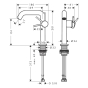Cмеситель для умывальника Hansgrohe Tecturis S EcoSmart+ с донным клапаном, хром 73340000 - 2