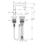 Cмеситель для умывальника Hansgrohe Tecturis E CoolStart EcoSmart+ с донным клапаном, черный 73353670 - 2