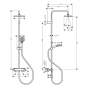 Душова система Hansgrohe Vernis Shape з термостатом, чорний матовий 26286670 - 4