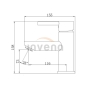 Смеситель для умывальника Invena Dafni, черный (BU-88-004) - 4