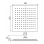 Верхний душ VALVEX Carre 250x250 без кронштейна, черный 2445980 - 2