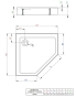 Душовий піддон RADAWAY Doros PT Compact Stone 90x90 см White (SDRPTP9090-05-04S) - 3