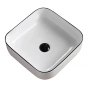 Умивальник накладний Imprese Black Edge 38 см (i11095) - 2