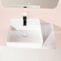 Умивальник VOLLE Solid Surface, 58х37х12, 5 см підвісний, з поличкою, кам'яний (13-40-415) - 3