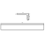 Полочка каменная Volle 60x12x6,5 см Solid surface (18-40-115) - 3